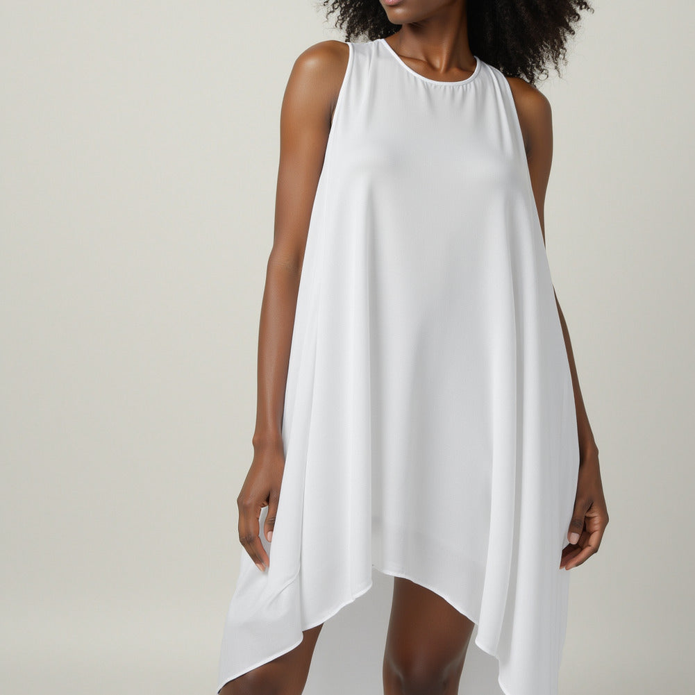 Lightweight Rayon Challis - White - Baja Collection - Editorial