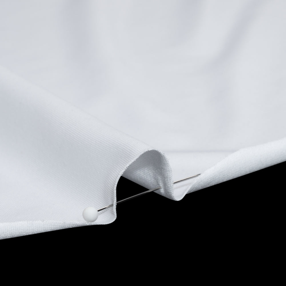 Stretch Recycled Polyester Jersey, Wicking with Odorless Finish - White Detail