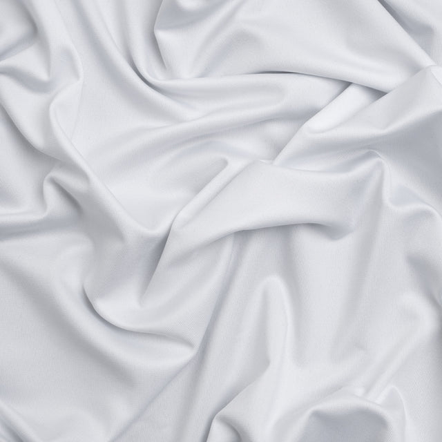 Stretch Recycled Polyester Jersey, Wicking with Odorless Finish - White