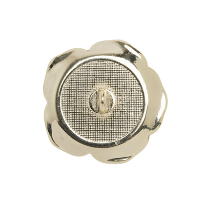 Metal 3D Shank Back Button - 40L/25.5mm - Pearlescent Ivory and Gold Rose