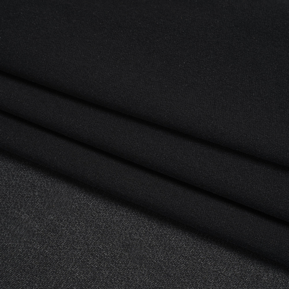 Medium Weight Knit Fusible Interlining, Single Sided - Black Folded