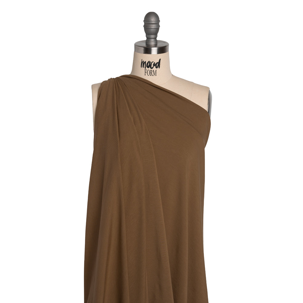 Stretch Rayon Jersey - Taupe - Designer Deadstock Drape