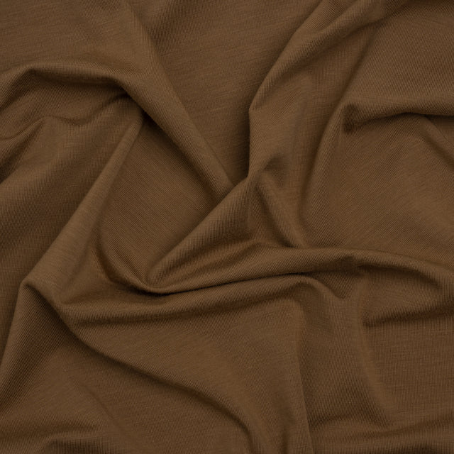 Stretch Rayon Jersey - Taupe - Designer Deadstock