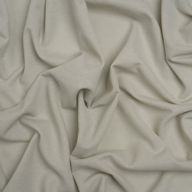Rayon and Cotton Creped Jersey - Light Gray - Designer Deadstock