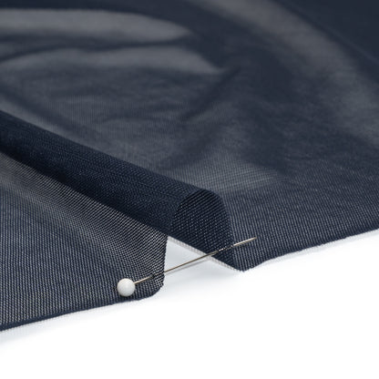 Polyester Stretch Mesh - Navy - Designer Deadstock