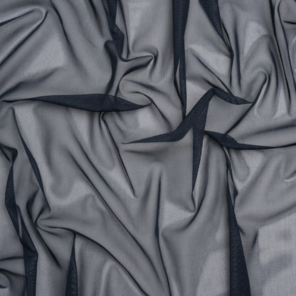 Polyester Stretch Mesh - Navy - Designer Deadstock