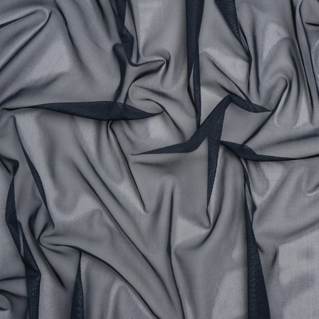 Polyester Stretch Mesh - Navy - Designer Deadstock