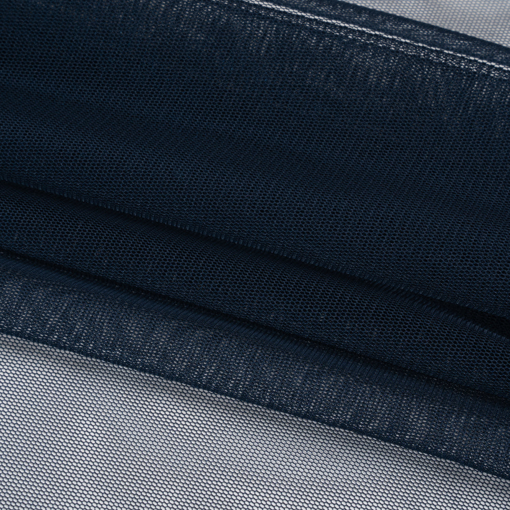 Polyester Tulle - Navy - Designer Deadstock - Folded