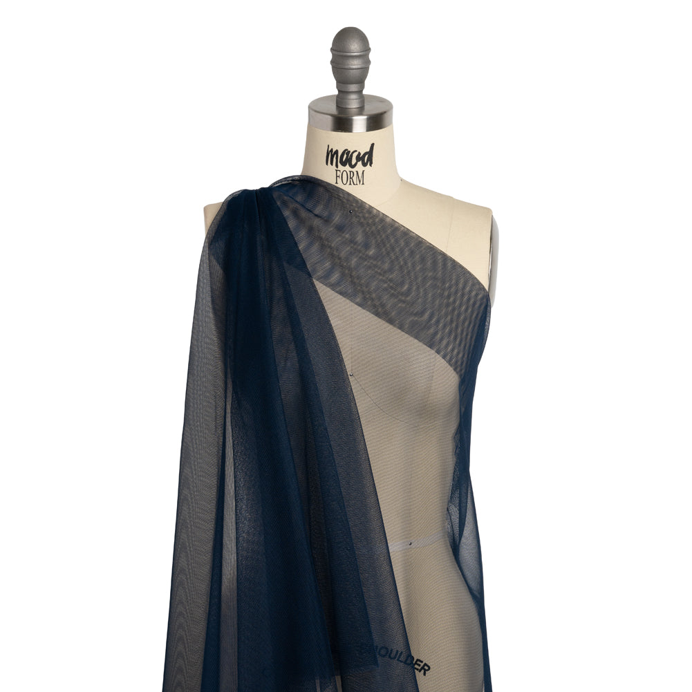 Polyester Tulle - Navy - Designer Deadstock - Drape