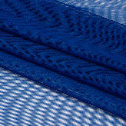 Polyester Stretch Mesh - Cobalt Blue - Designer Deadstock