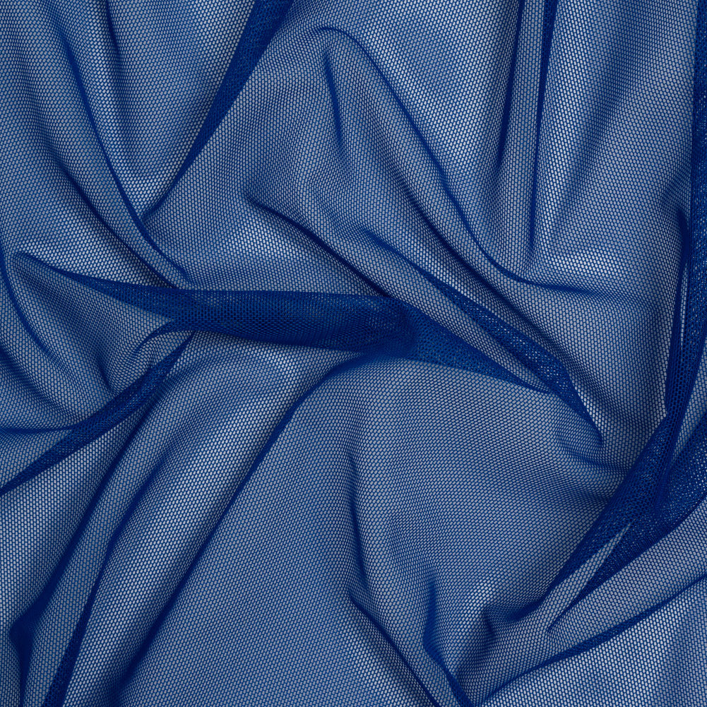 Polyester Stretch Mesh - Cobalt Blue - Designer Deadstock