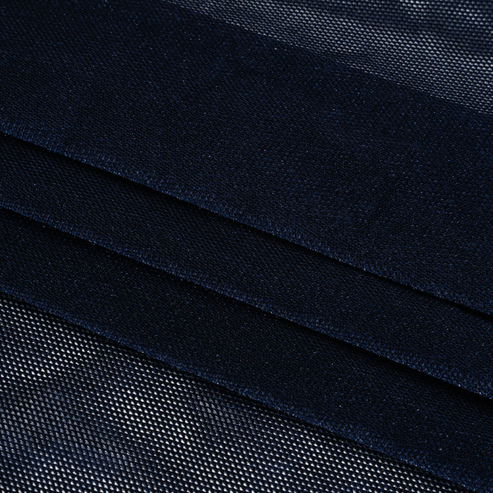 Mesh Velour - Navy - Designer Deadstock - Folded