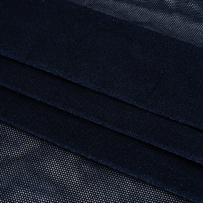 Mesh Velour - Navy - Designer Deadstock