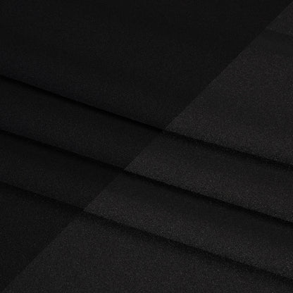 Polyester Crepe Faced Interlock Knit - Black - Designer Deadstock