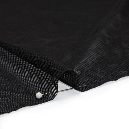Polyester Stretch Mesh - Black - Designer Deadstock