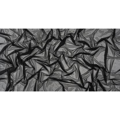 Polyester Stretch Mesh - Black - Designer Deadstock
