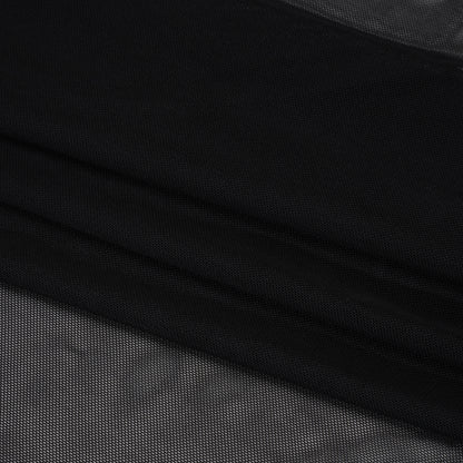 Polyester Stretch Mesh - Black - Designer Deadstock
