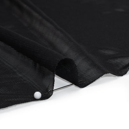Polyester Stretch Mesh - Black - Designer Deadstock