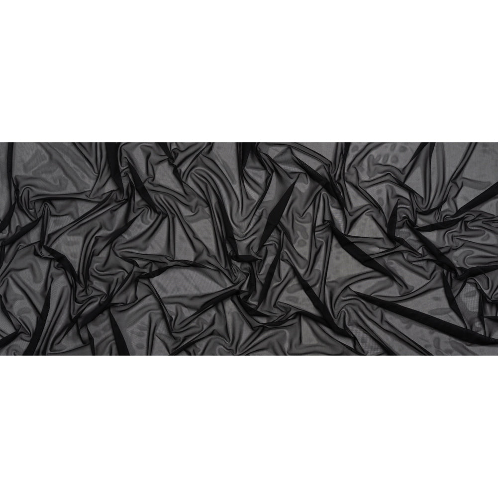 Polyester Stretch Mesh - Black - Designer Deadstock - Full