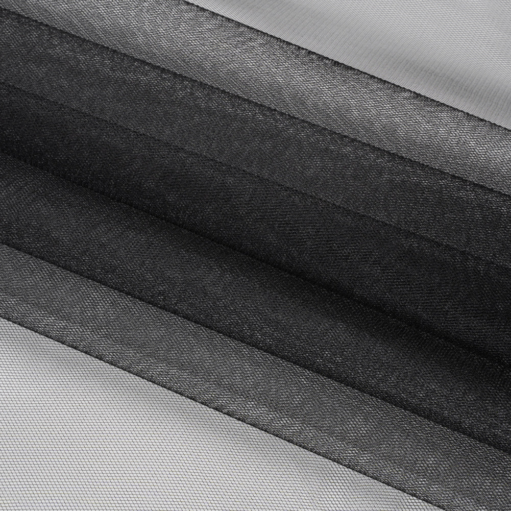 Diamond Net Tulle - Black - Designer Deadstock - Folded
