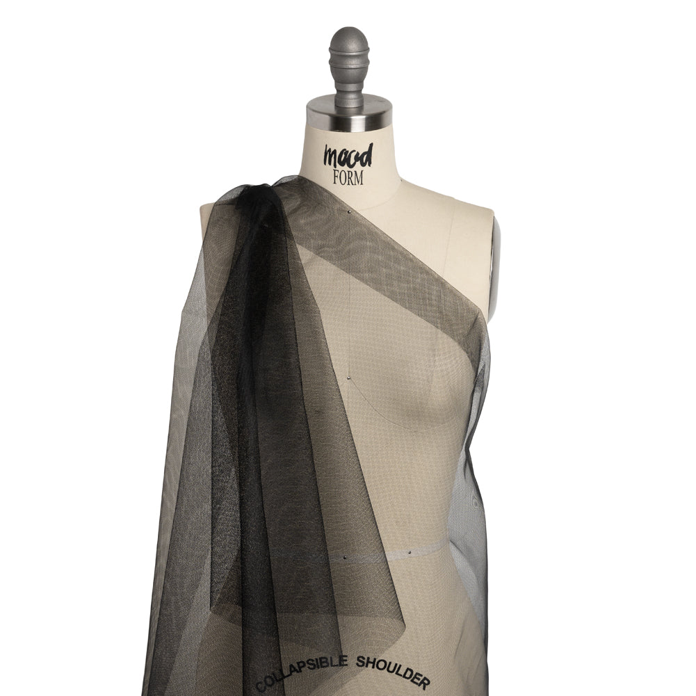 Diamond Net Tulle - Black - Designer Deadstock - Drape