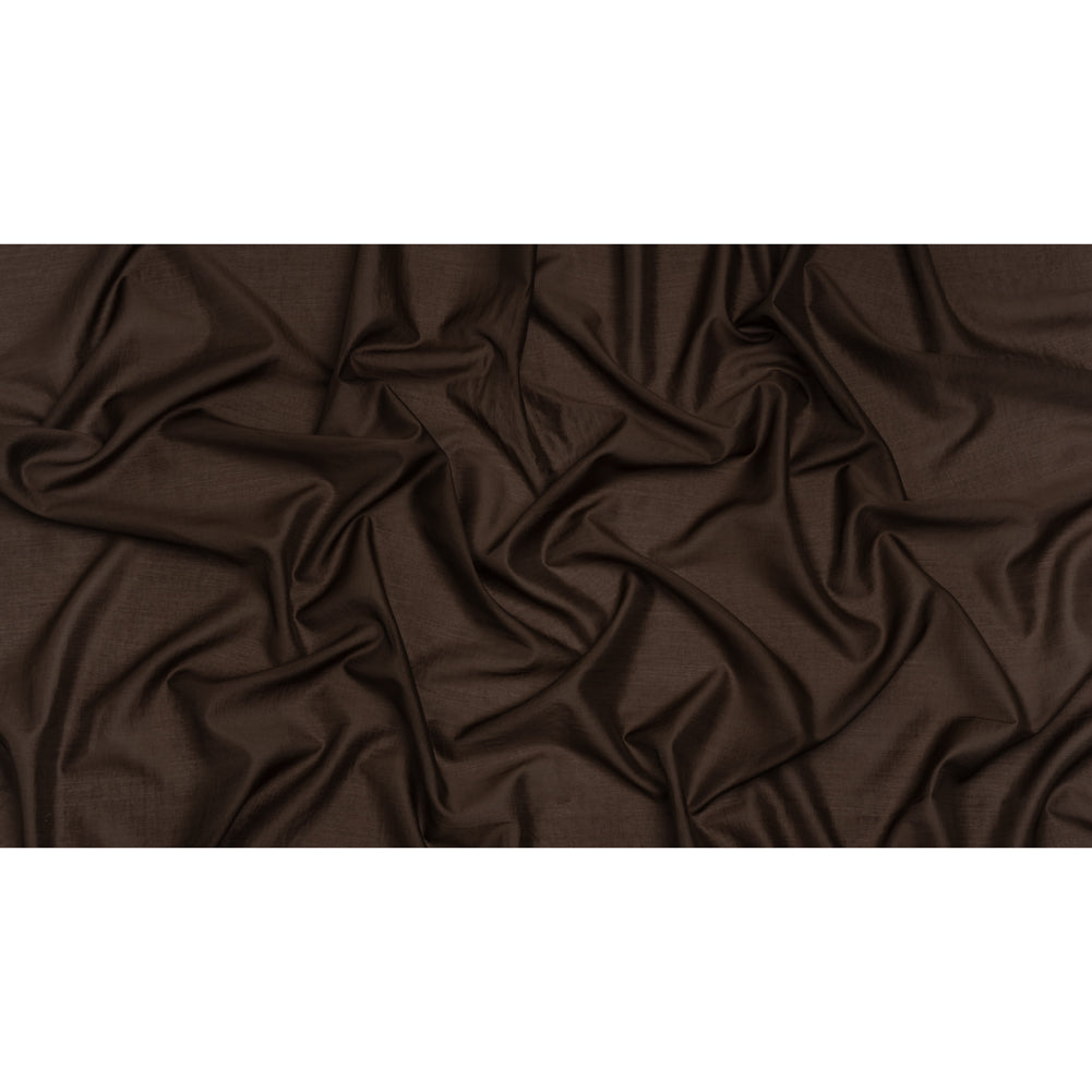 Lyocell and Polyester Lightweight Shirting - Chocolate Brown - Designer Deadstock - Full