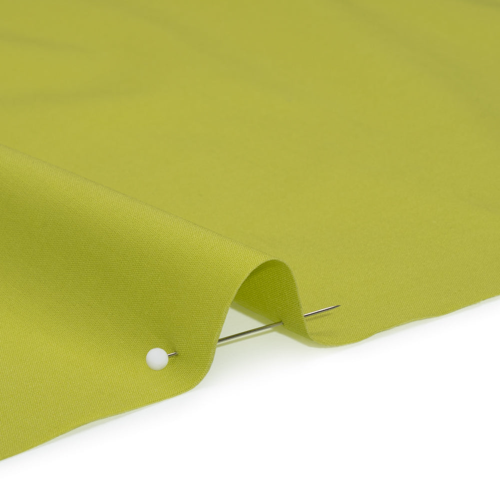 Stretch Cotton Poplin - Lime Green - Designer Deadstock - Detail