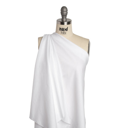 Stretch Cotton and Nylon Poplin - White - Designer Deadstock