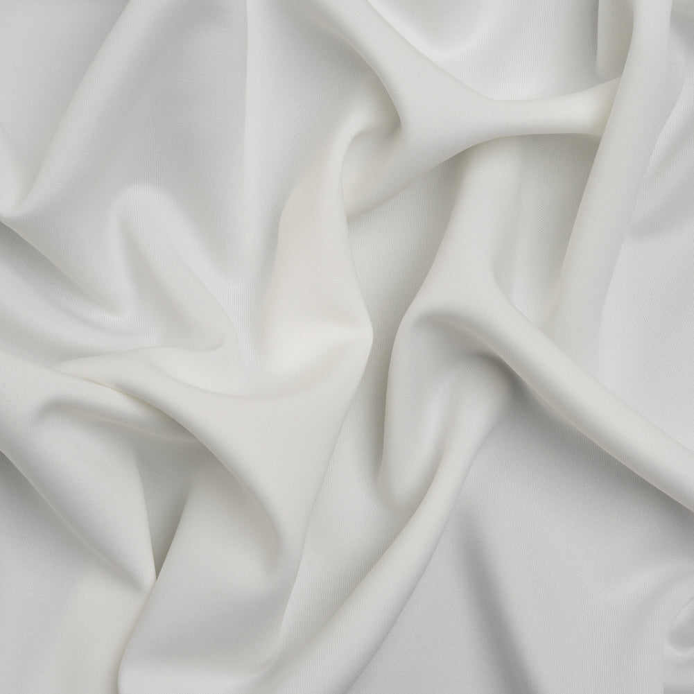 Stretch Polyester Scuba Knit - Ivory - Designer Deadstock