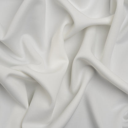 Stretch Polyester Scuba Knit - Ivory - Designer Deadstock