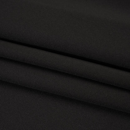 Stretch Polyester Scuba Knit - Black - Designer Deadstock