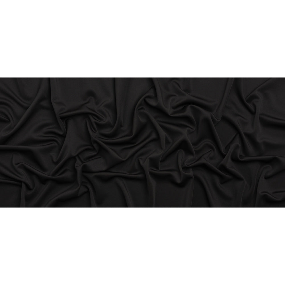 Stretch Polyester Scuba Knit - Black - Designer Deadstock - Full