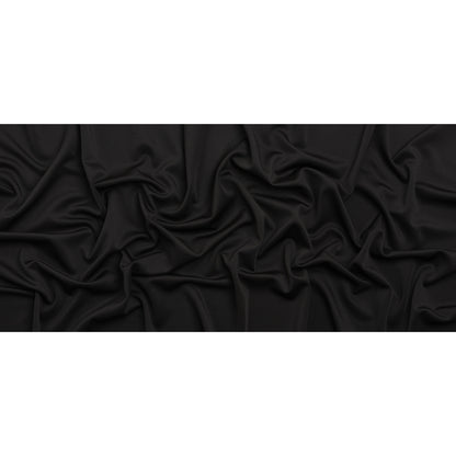 Stretch Polyester Scuba Knit - Black - Designer Deadstock