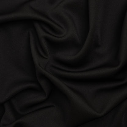 Stretch Polyester Scuba Knit - Black - Designer Deadstock