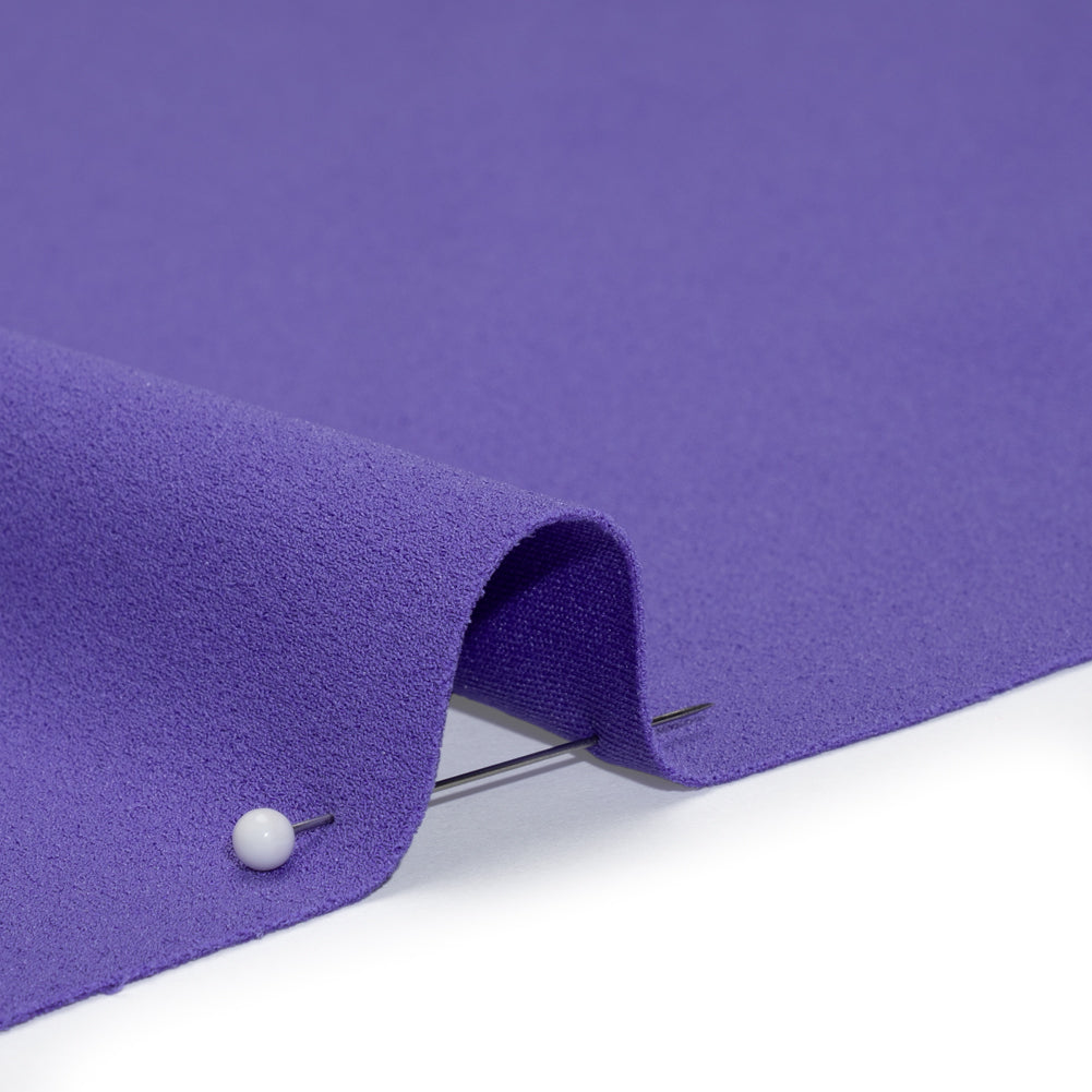 Stretch Polyester Crepe Double Knit - Blue Violet - Designer Deadstock - Detail