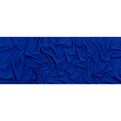 Stretch Polyester Crepe Double Knit - Cobalt Blue - Designer Deadstock
