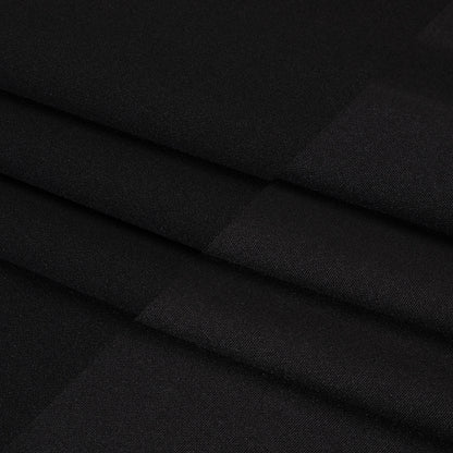 Stretch Polyester Crepe Double Knit - Black - Designer Deadstock