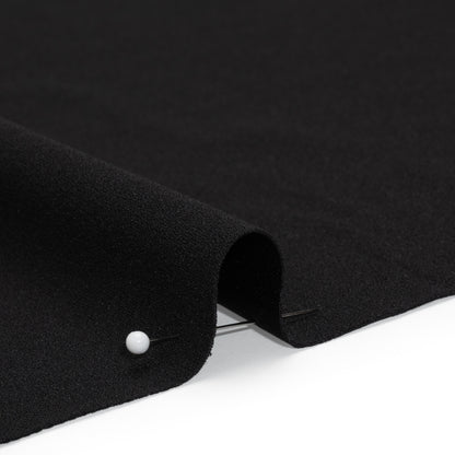 Stretch Polyester Crepe Double Knit - Black - Designer Deadstock