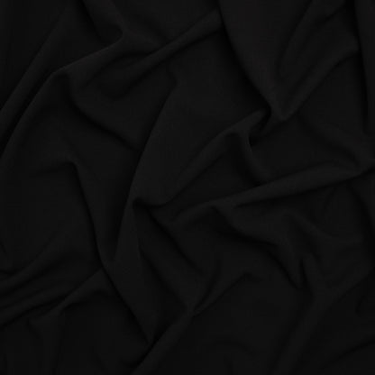 Stretch Polyester Crepe Double Knit - Black - Designer Deadstock