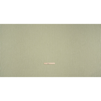 Ruched Polyester and Rayon Woven - Olive Green and Ivory Candy Stripes - Designer Deadstock