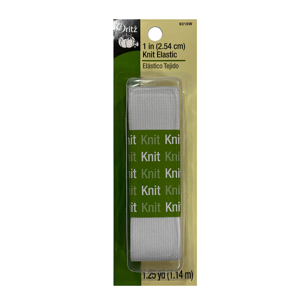 Dritz White Knit Elastic - 1" x 1.25 yd