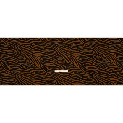 Stretch Knit Jacquard by Mara Hoffman - Burnt Orange and Black Tiger Stripes - Designer Deadstock