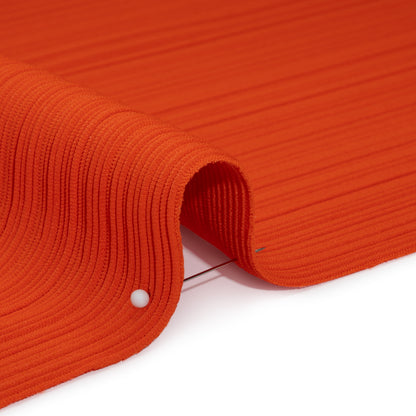 Ribbed Stretch Polyester Double Knit by Mara Hoffman - Blaze Orange - Designer Deadstock
