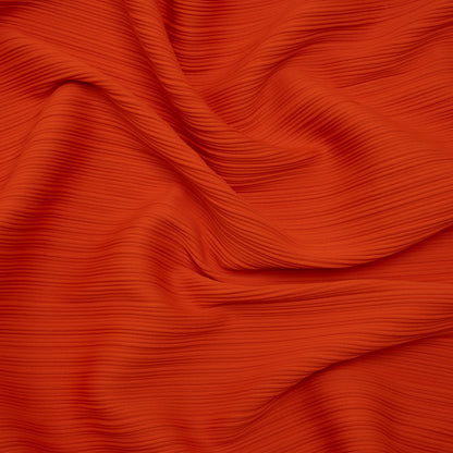 Ribbed Stretch Polyester Double Knit by Mara Hoffman - Blaze Orange - Designer Deadstock