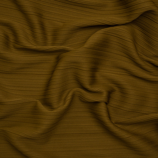 Ribbed Stretch Polyester Double Knit by Mara Hoffman - Olive - Designer Deadstock