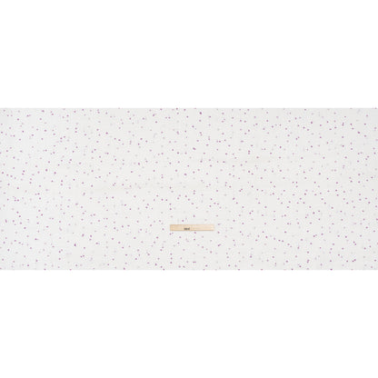Polyester Pom Pom Tweed with Baby Sequins - White and Lavender Purple - Deadstock