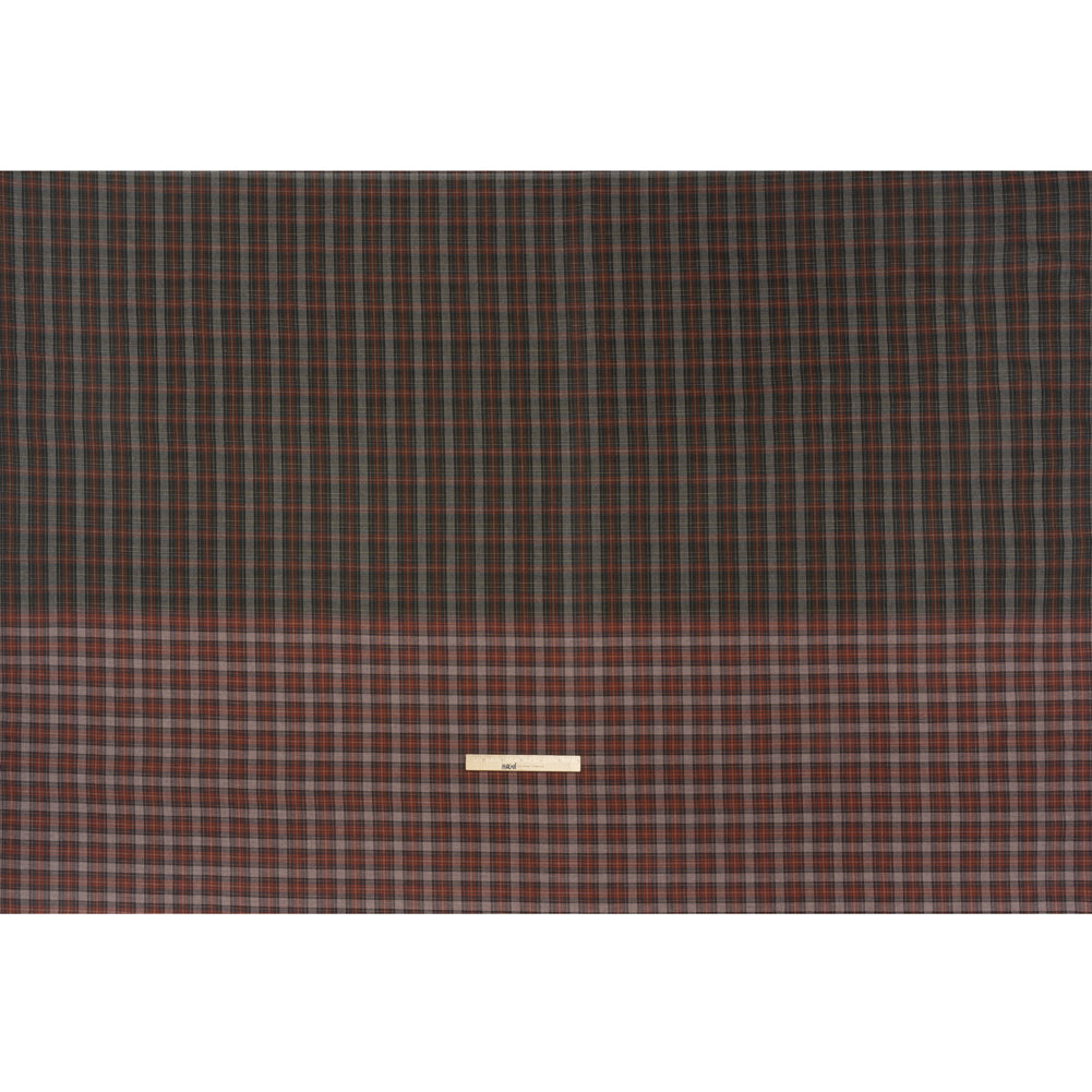 Cotton Shirting Panel - Red and Green Plaid - Deadstock - Full