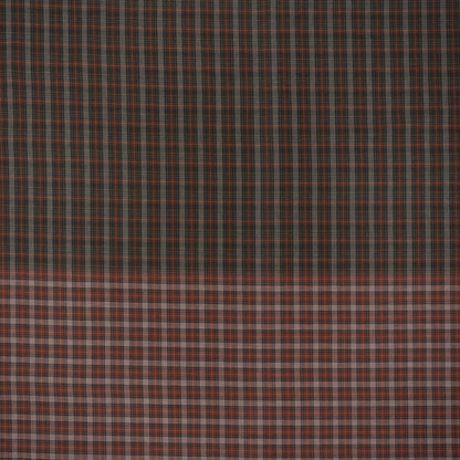 Cotton Shirting Panel - Red and Green Plaid - Deadstock