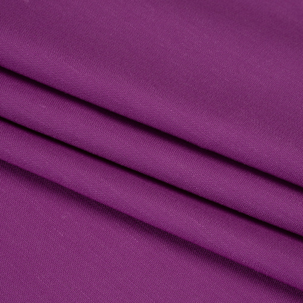Stretch Linen Woven - Magenta Purple - Asturias Collection - Folded