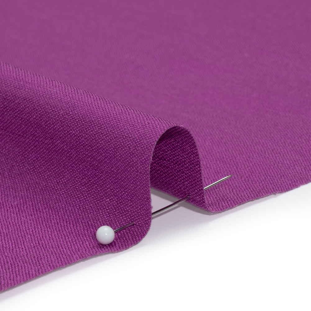 Stretch Linen Woven - Magenta Purple - Asturias Collection - Detail